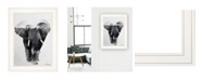 Trendy Decor 4U Elephant Walk by andreas Lie, Ready to hang Framed Print, White Frame, 15" x 19"